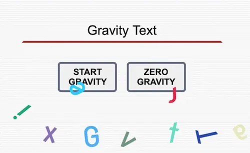gravity text