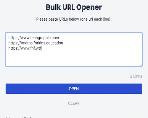 bulk url opened