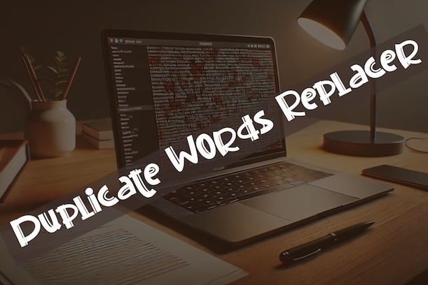 duplicate words replacer