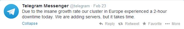 telegram server down