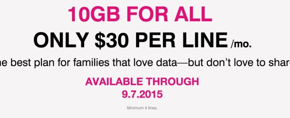 T-Mobile 10GB Data Promotion