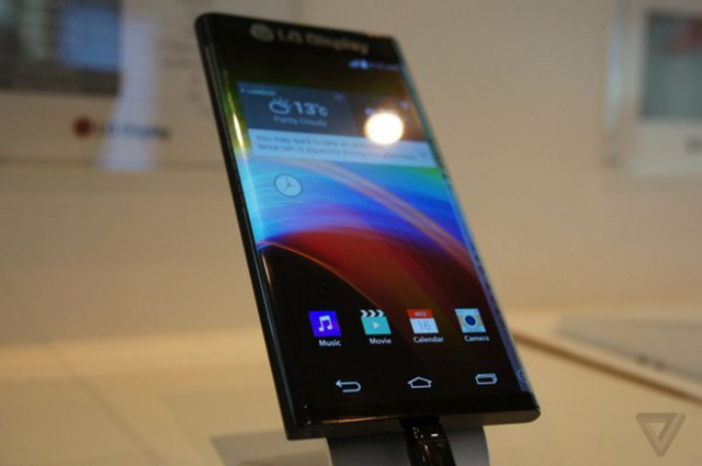 LG curved edge mobile launch