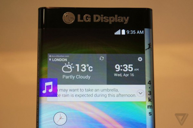 LG curved edge phone