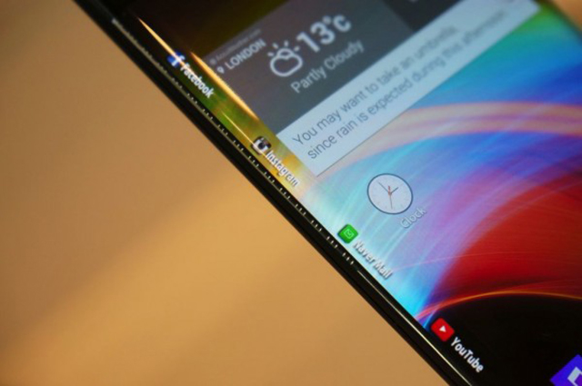 LG curved edge smartphone