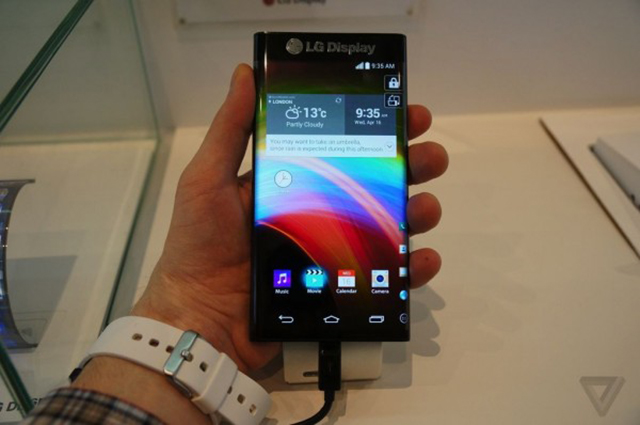 LG curved edged phone
