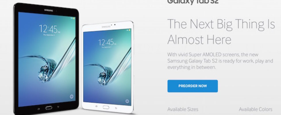 Preorder Samsung Galaxy Tab S2 in US and Canada