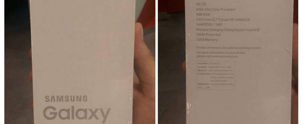 Samsung Galaxy Note 5 leaked box