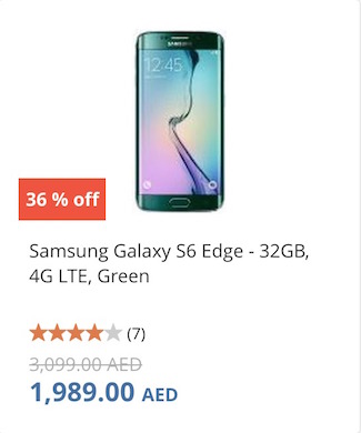 Samsung Galaxy S6 edge and s6 price drop in the United Arab Emirates