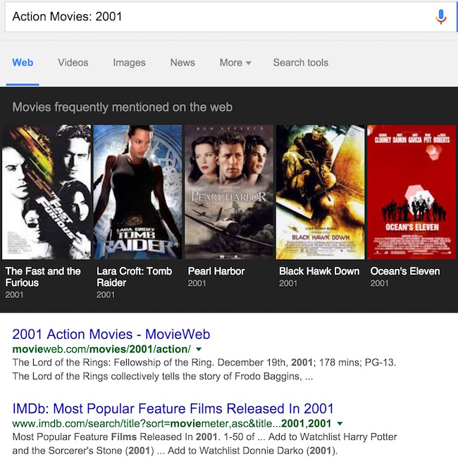 Google search action movies