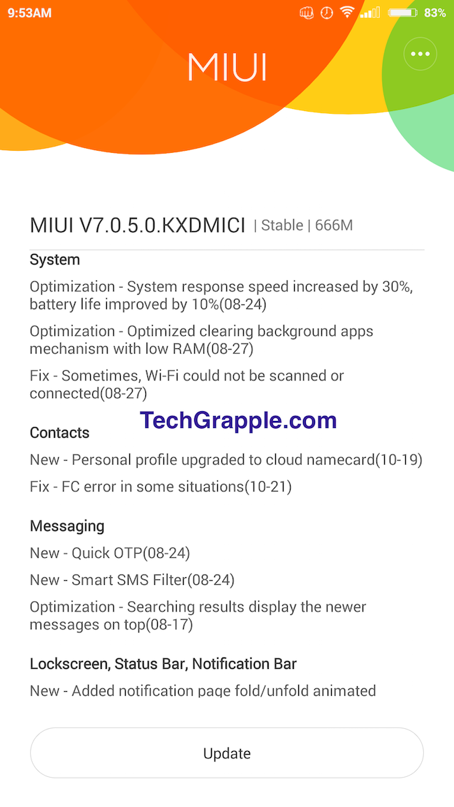 Xiaomi Mi 4 LTE MIUI 7 Update