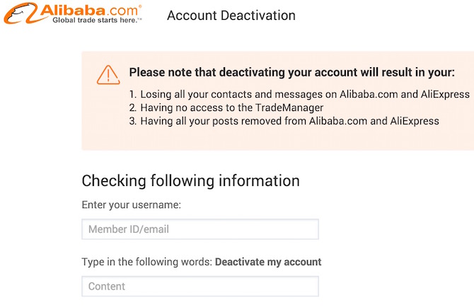 How to delete AliExpress account