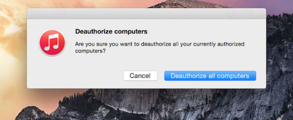 Deauthorize all computer