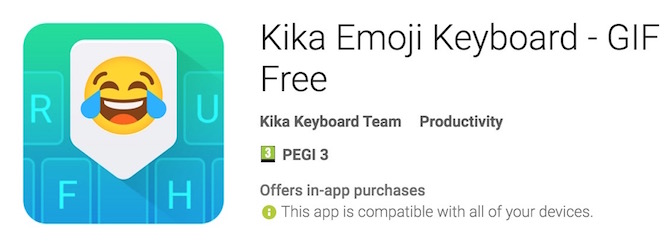 Kika Emoji Keyboard Pro