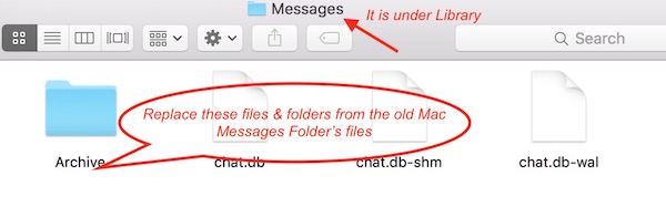 Restoring Messages to new Mac