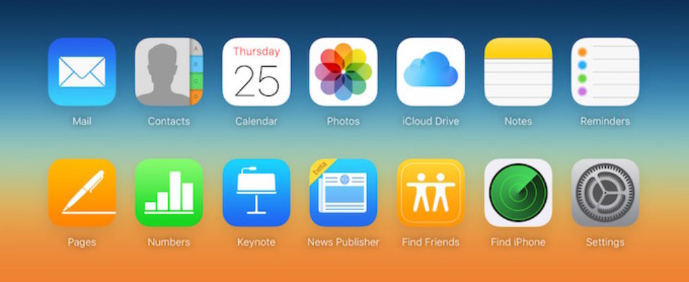 iCloud Home Screen