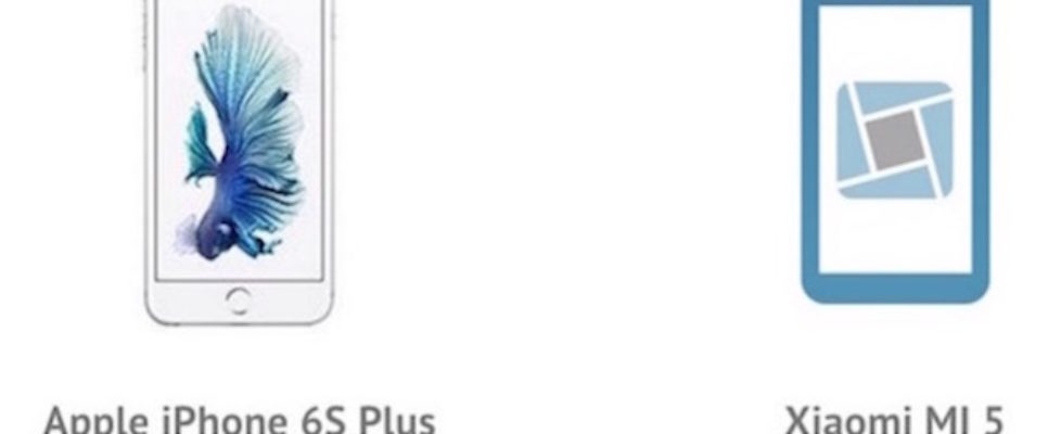 iPhone 6s Plus and Xiaomi Mi 5 image