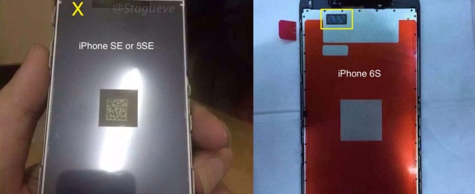 iPhone SE leaked image compared with iPhone 6s