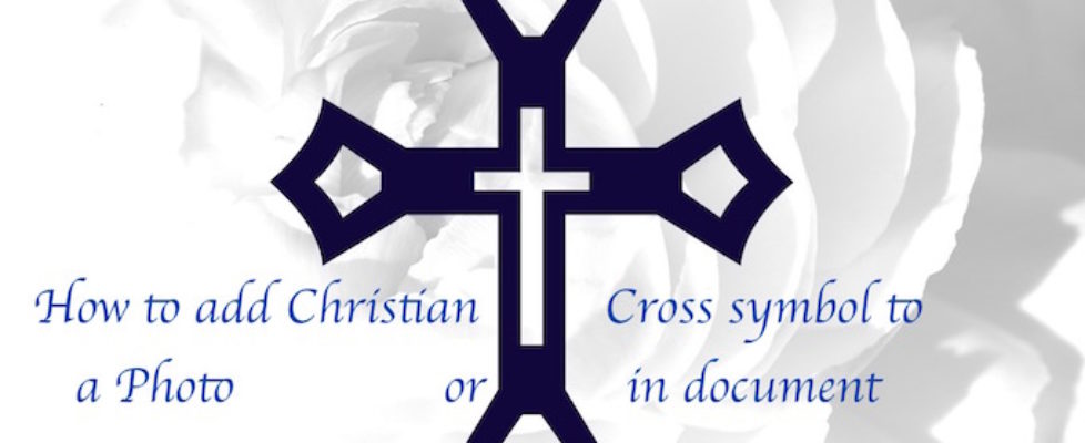 Adding Christian cross to image