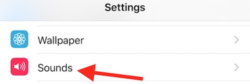 Sound Settings on iPhone