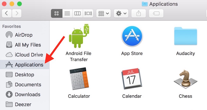 Application Folder on Mac