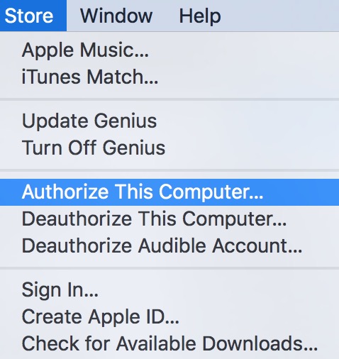 Authorize computers for iTunes