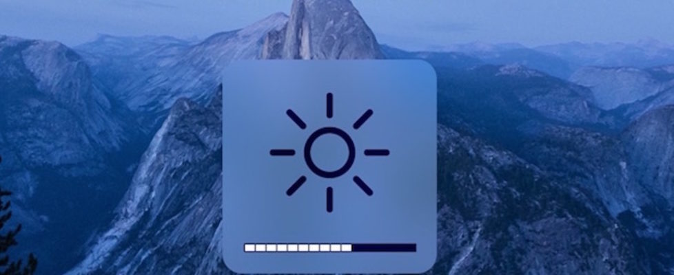 Mac brightness Option