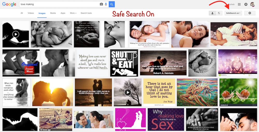 Safe Search On