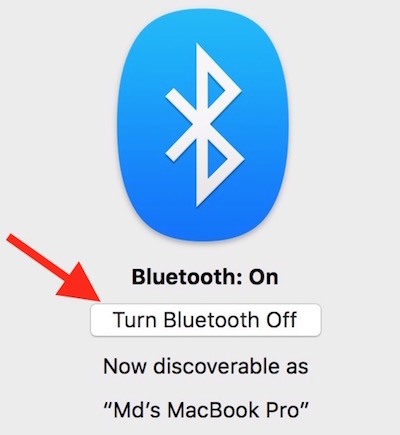 Turn off Bluetooth