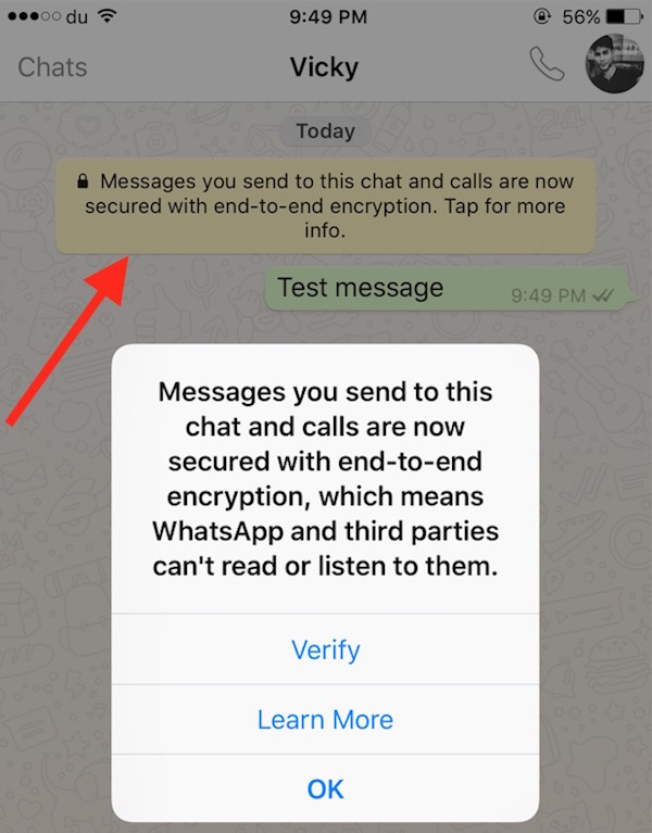 WhatsApp Message Encryption