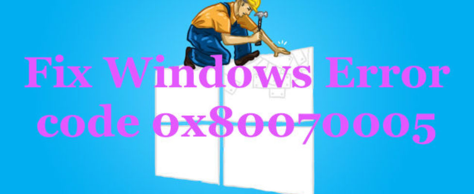 Windows error fix