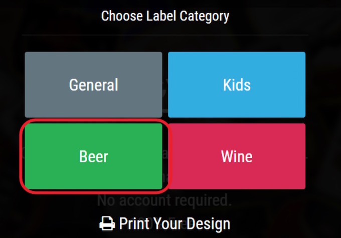 Choose Label Category