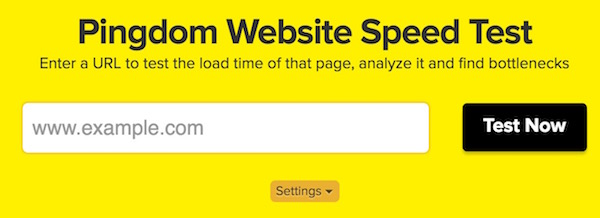 Pingdom Website Speed test