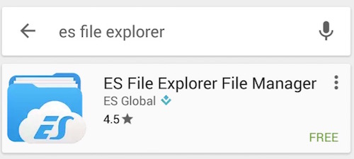 ES File explorer download