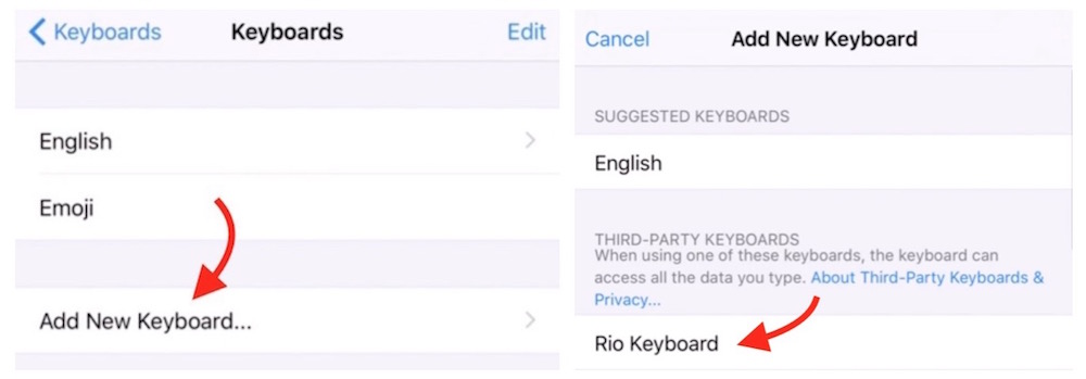 Rio Keyboard add