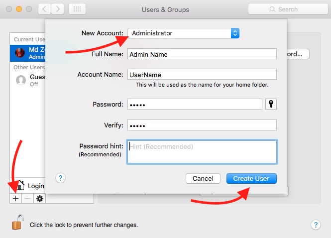 Unlock feature on Mac