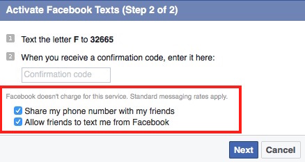 FaceBook Veification code