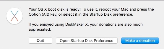 OS X Disk is ready