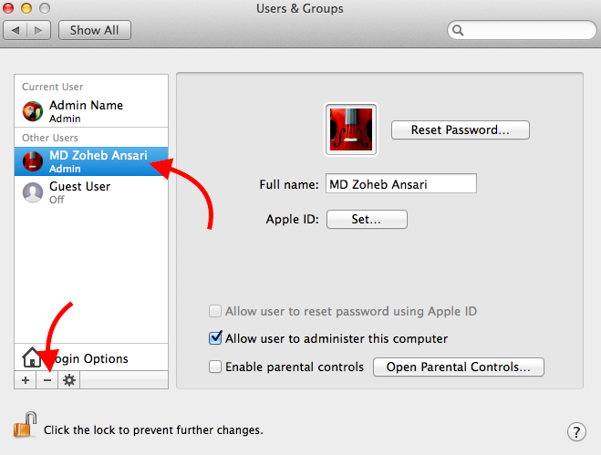 Remove Admin from Mac