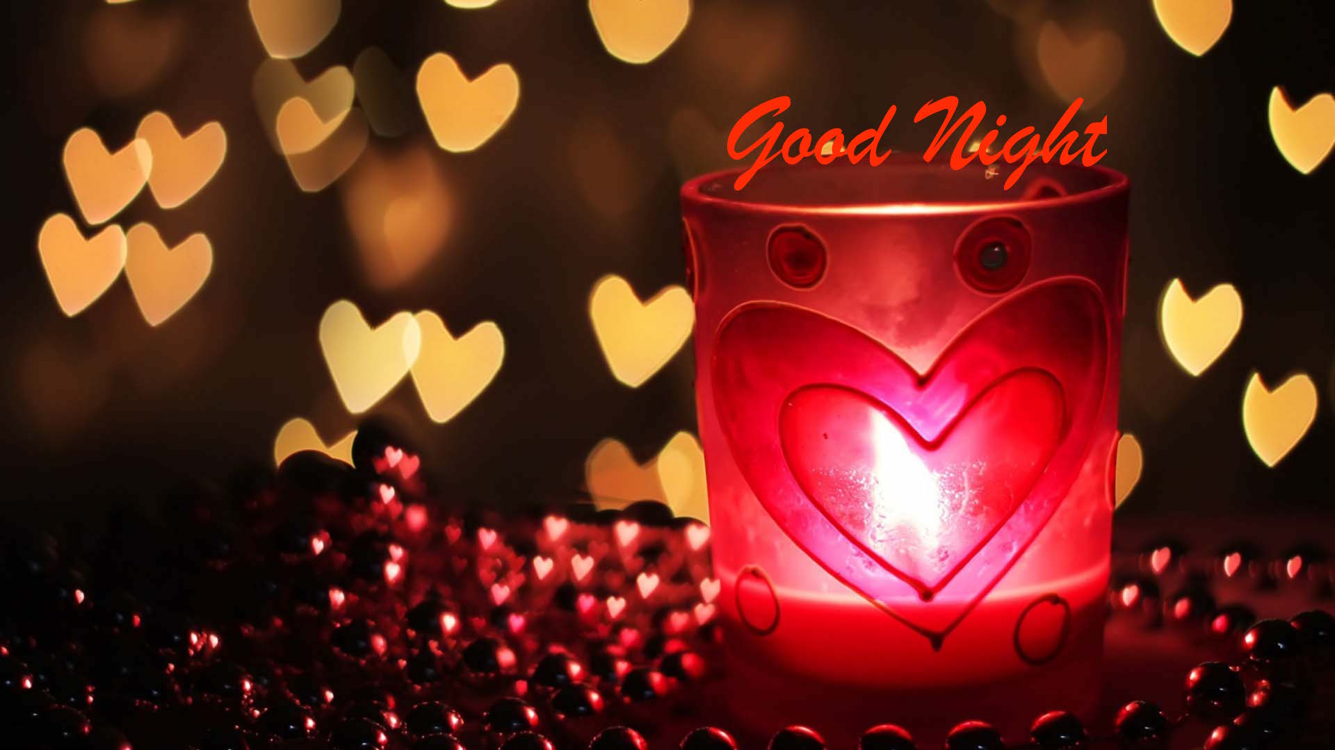 Good night heart red image