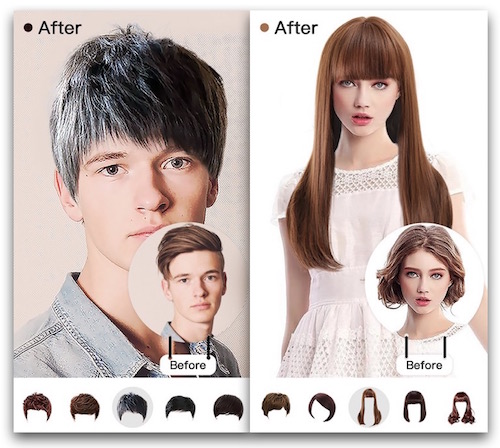 Free Hair Style Applications for iPhone and Android