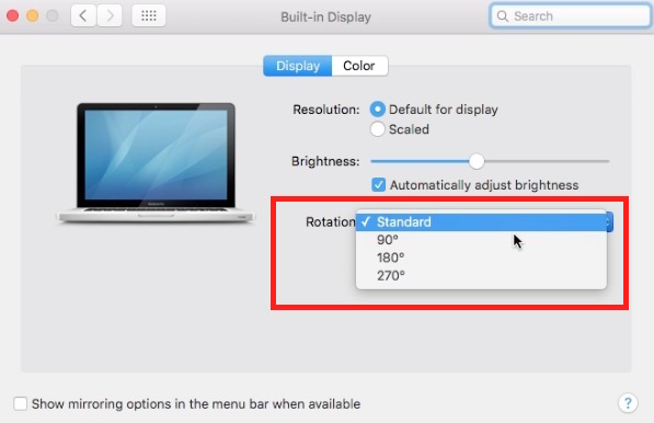 Mac Screen Rotation