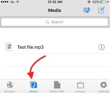 Mp3 file downloaded on iPhone
