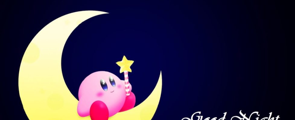 good night cute moon pink image