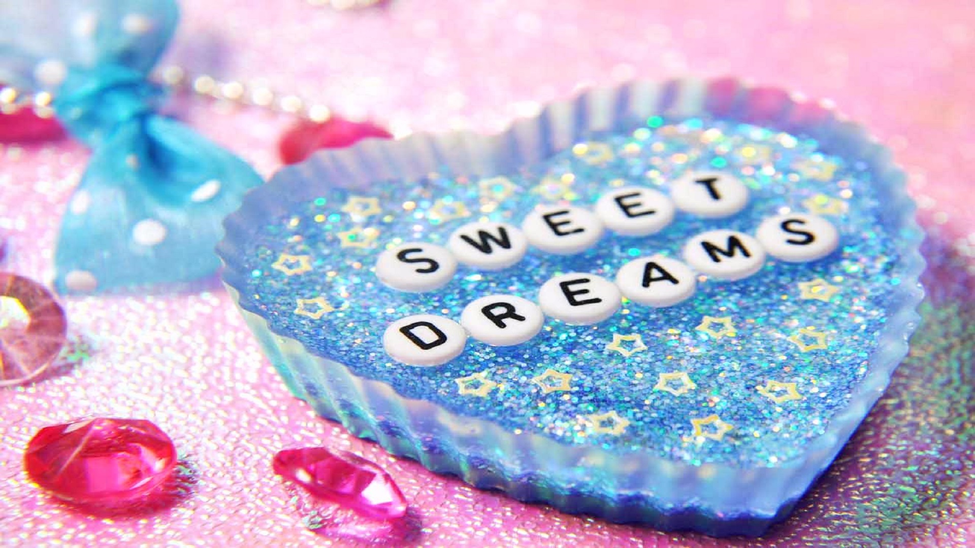 good night heart pink sweed dreams image