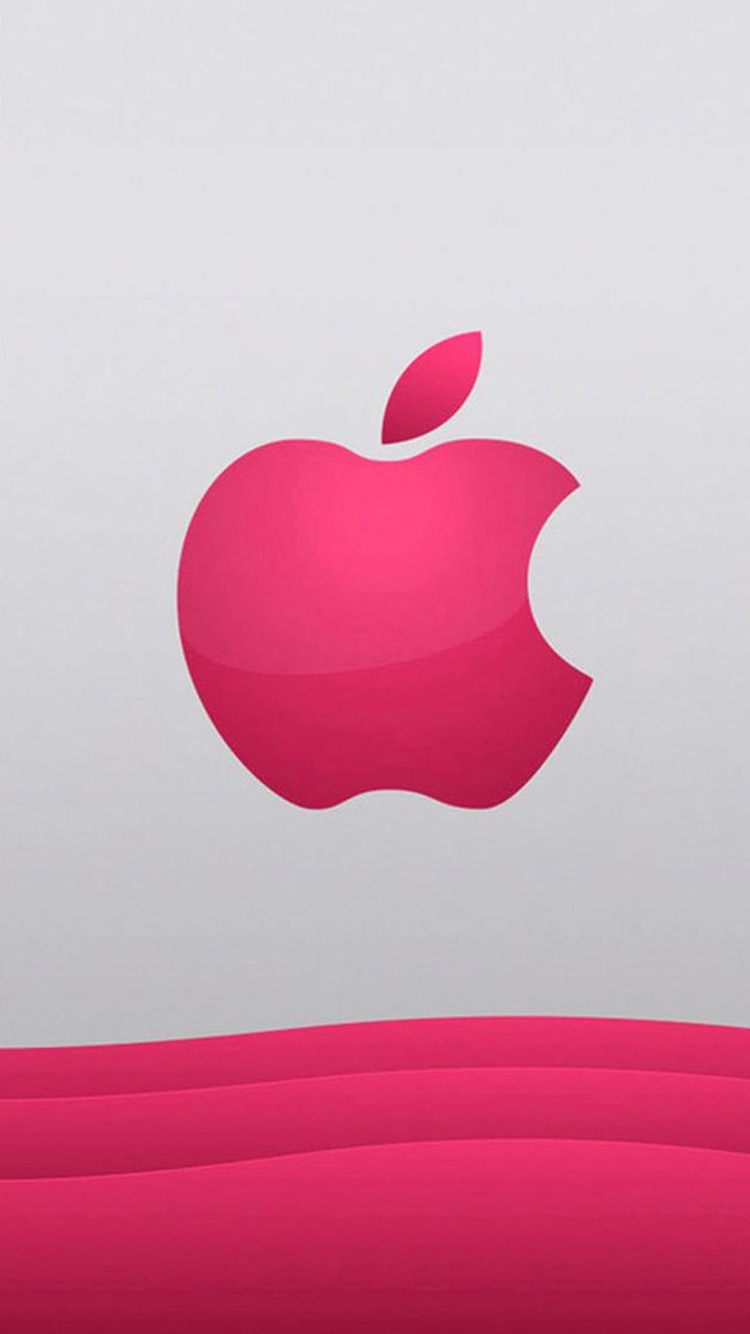 iPhone 7 pink Apple logo Wallpaper