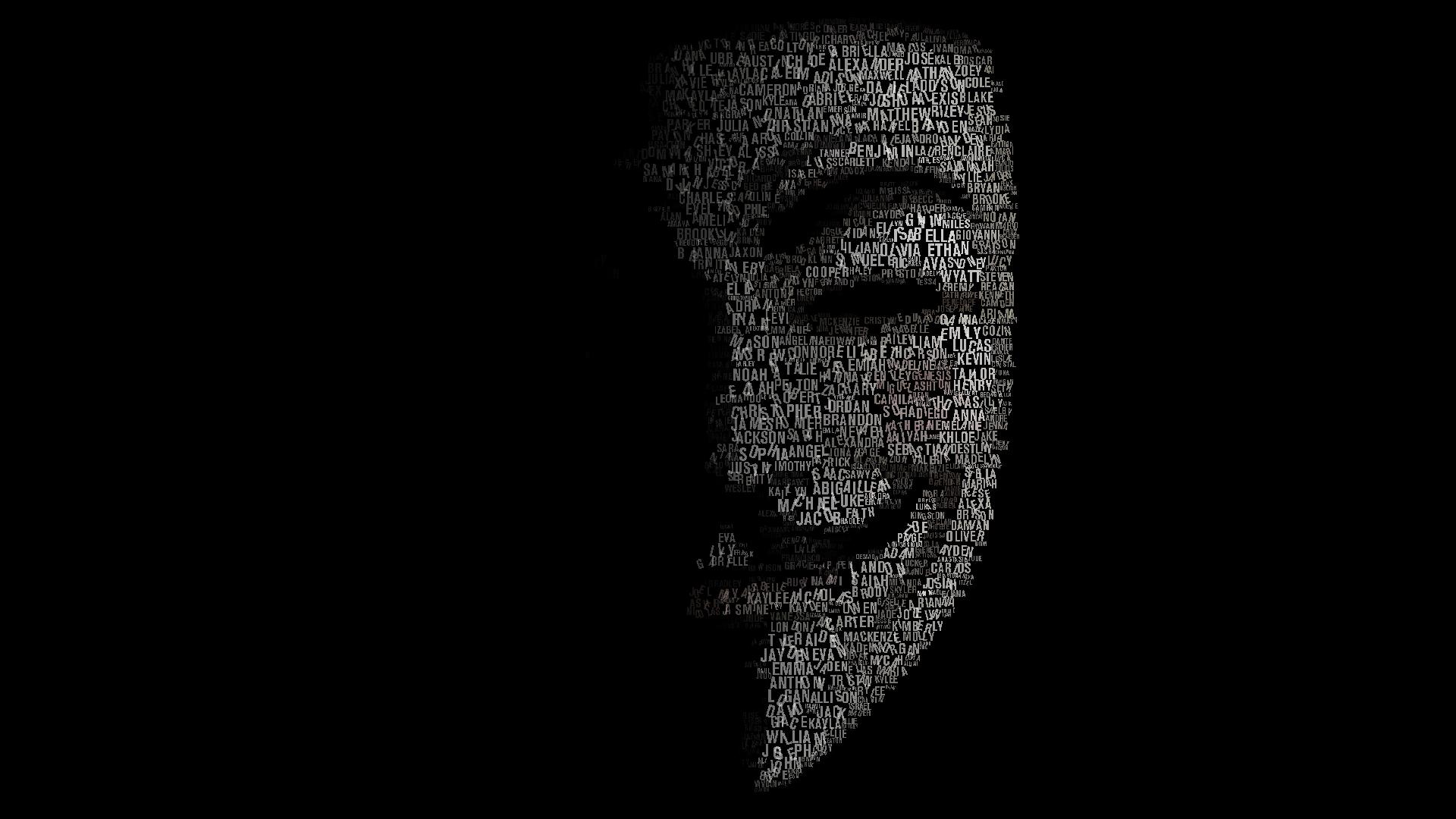 Anonymous Black background