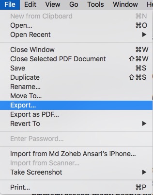 Export PDF as Image on Mac