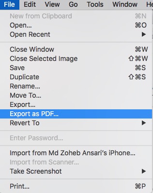 JPG to PDF convert on Mac