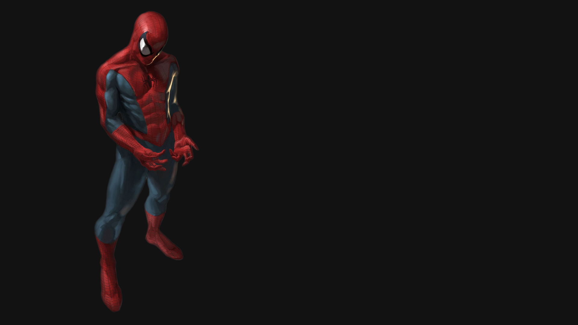 spider man 3d black wallpaper