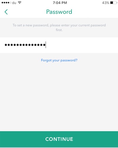 type-existing-snapchat-password
